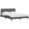 vidaXL Bed Frame without Mattress "Hanko" Dark Grey 160x200 cm Fabric