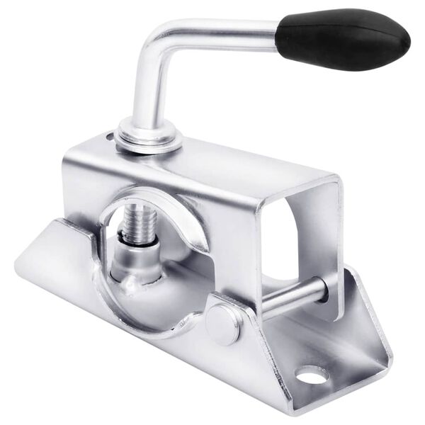 vidaXL St&ouml;dhjulskl&auml;mmor 2 st 13,5x6,5x14 cm galvaniserat st&aring;l