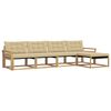vidaXL Utomhussoffset 5 st Vit och Beige