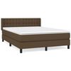vidaXL Rams&auml;ng med madrass m&ouml;rkbrun 140x190 cm tyg