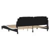 vidaXL Bed Frame "Viana" with LED without Mattress Black and White 200x200 cm
