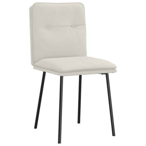 vidaXL Matstolar 4 st gr&auml;ddvit sammet