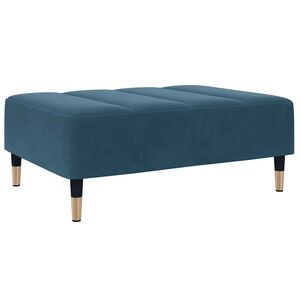 vidaXL Fotpall Bl&aring; 77x55x31 cm sammet