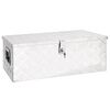vidaXL F&ouml;rvaringsl&aring;da silver 80x39x30 cm aluminium