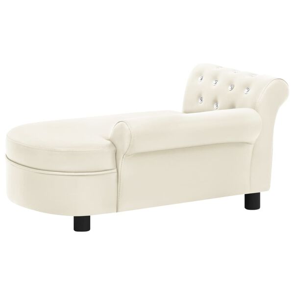 vidaXL Hundsoffa Gr&auml;ddvit 83x45x42 cm konstl&auml;der