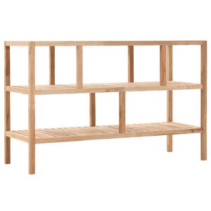 vidaXL Badrumshylla massivt valn&ouml;tstr&auml; 100x40x65 cm