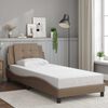 vidaXL Bed Frame without Mattress "Zadar" Cappuccino 80x200 cm Faux Leather