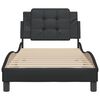 vidaXL Bed Frame without Mattress "Zadar" Black 100x203 cm Faux Leather