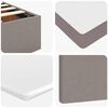 vidaXL Ottoman s&auml;ngram med madrasser taupe 200x200 cm tyg