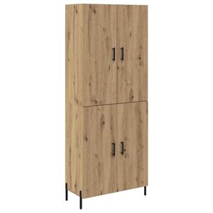 vidaXL Sk&aring;p V&auml;ggmonterad Artisan Ek 69,5 x 34 x 180 cm Konstruerat tr&auml;