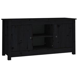 vidaXL Tv-bänk svart 103x36,5x52 cm massiv furu
