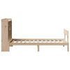 vidaXL Säng med bokhylla utan madrass 90x200cm massiv furu