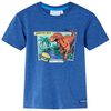 vidaXL T-shirt f&ouml;r barn m&ouml;rkbl&aring; melange 140