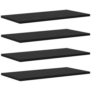 vidaXL Bokhylla Br&auml;da 4 pcs Svart 60 x 30 x 1,5 cm Konstruerat tr&auml;