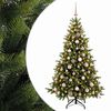 vidaXL Konstgjord julgran med julkulor 180 cm 300 LED-lampor Varmvit