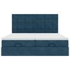 vidaXL Ottoman s&auml;ngram med madrasser m&ouml;rkbl&aring; 200x200 cm sammet