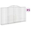vidaXL Gabioner b&aring;gformade 5 st 300x30x160/180 cm galvaniserat j&auml;rn