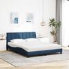 vidaXL Bed with Mattress "Hanko" Blue 160x200 cm Fabric
