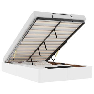 vidaXL Ottoman s&auml;ngram utan madrass vit 120x190 cm konstl&auml;der