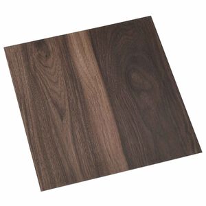 vidaXL Sj&auml;lvh&auml;ftande golvplankor M&ouml;rkbrun 30,5 x 30,5 cm 20 st PVC