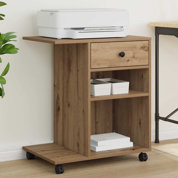 vidaXL Skrivarst&auml;ll Artisan Ek 60 x 40 x 68.5 cm Konstruerat tr&auml;