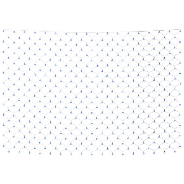 vidaXL Ljusnät blå 4x4 m 544 LED inne/ute