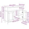 vidaXL Sideboard Gammalt tr&auml; 100 x 35 x 80 cm Konstruerat tr&auml;