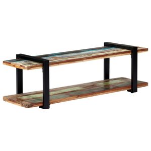 vidaXL TV-b&auml;nk 130x40x40 cm massivt &aring;tervunnet tr&auml;