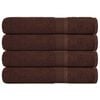 vidaXL Handdukar FROGN 4 st brun 100x200 cm 360 gsm