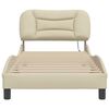 vidaXL Bed Frame without Mattress "Hvar" Cream 90x190 cm Fabric