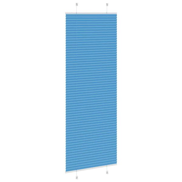 vidaXL Plisserad persienn bl&aring; 70x200 cm tyg bredd 69,4 cm polyester
