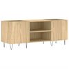 vidaXL Stereob&auml;nk sonoma-ek 121x38x48 cm konstruerat tr&auml;
