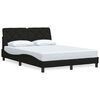 vidaXL Bed Frame without Mattress Black 140x190 cm Fabric