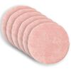 vidaXL Kudd&ouml;verdrag 6 st HEERLEN Rosa &Oslash; 60 cm Faux Kaninp&auml;ls