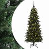 vidaXL Konstgjord julgran med julkulor 180 cm 300 LED-lampor Varmvit