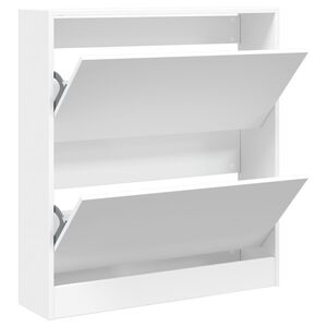 vidaXL Skohylla vit 80x21x87,5 cm konstruerat tr&auml;