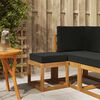 vidaXL Utomhus Stol B&auml;nk Massivt Akaciatr&auml; Naturf&auml;rg