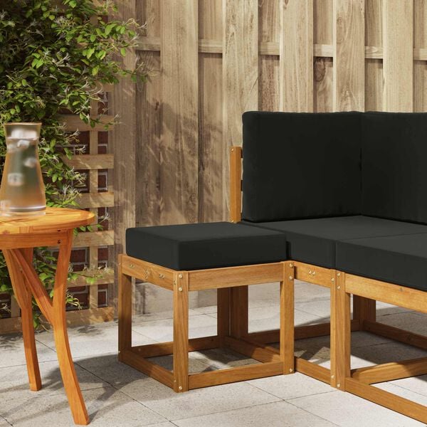 vidaXL Utomhus Stol B&auml;nk Massivt Akaciatr&auml; Naturf&auml;rg