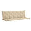 vidaXL B&auml;nkdyna f&ouml;r tr&auml;dg&aring;rden beige 180x(50+50)x7 cm oxfordtyg