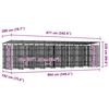 vidaXL Hundg&aring;rd f&ouml;r utomhusbruk st&aring;l 16,59 m&sup2;