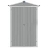 vidaXL Trädgårdsskjul grå 116x45x175 cm galvaniserat stål