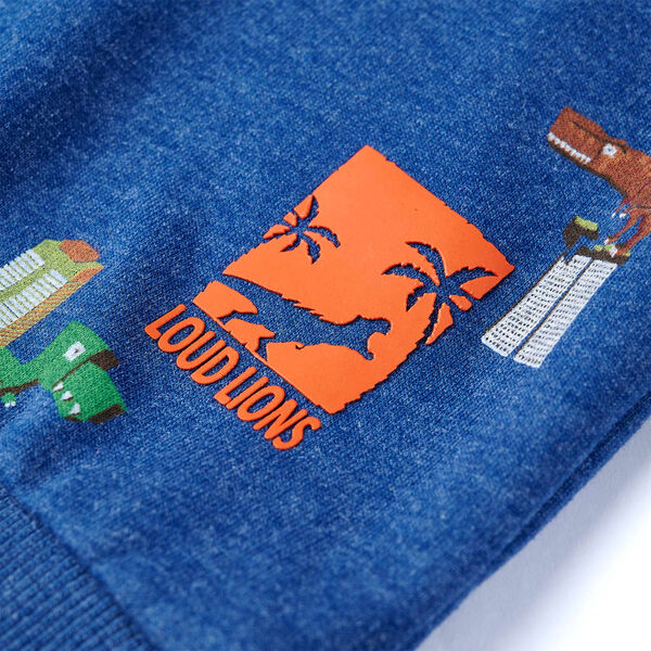 Barntröja mörkblå melange 104