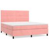 vidaXL Rams&auml;ng med madrass rosa 180x200 cm sammet