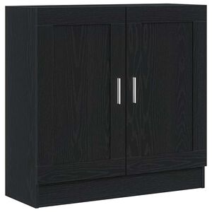vidaXL Boksk&aring;p 3 niv&aring;er 82,5 x 30,5 x 80 cm Konstruerat tr&auml; Svart Ek