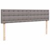 vidaXL Ottoman s&auml;ngram med madrass taupe 200x200 cm tyg