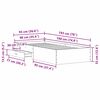 vidaXL Sängram med låda Artisan Ek 90 x 190 cm Konstruerat trä