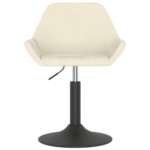 vidaXL Barstol gr&auml;ddvit sammet