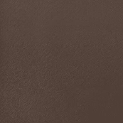 vidaXL Sänggavel med kanter brun 163x16x118/128 cm konstläder