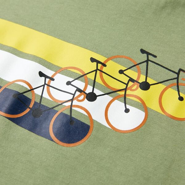 T-shirt med korta ärmar för barn ljus khaki 92