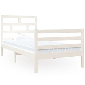 vidaXL S&auml;ngram massiv furu 90x190 cm vit